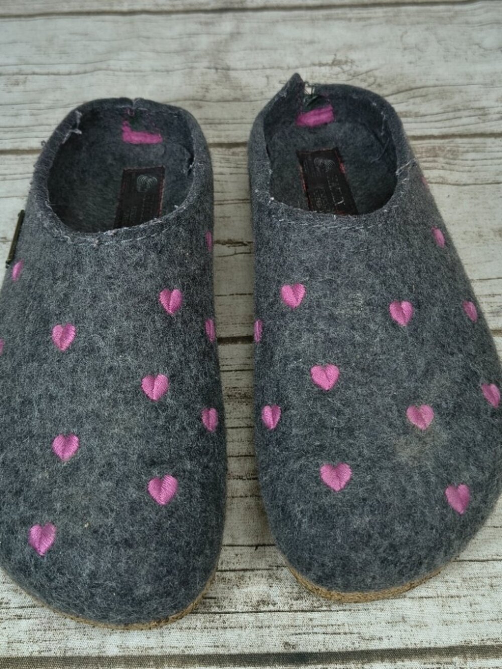 Haflinger Felted Wool Clog Slippers Size 37